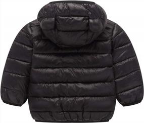 img 3 attached to Baby Boys Girls Winter Coats Hoods Light Puffer Down Jacket Outwear