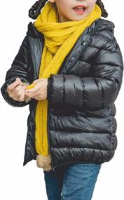 img 1 attached to Baby Boys Girls Winter Coats Hoods Light Puffer Down Jacket Outwear