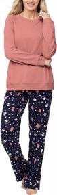 img 4 attached to PajamaGram Womens Pajama Sets Flannel - Women'S Sleepwear