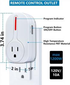 img 3 attached to Wireless Remote Control Outlet, Kasonic Smart Home Remote Control Multi Purpose Combo Set [3 Electrical Outlets + 1 Remote] Perfect For Household Appliances And Devices; ETL-Listed