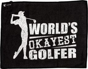 img 3 attached to SHANKITGOLF Funny Golf Gift: World'S Okayest Golfer Golf Bag Towel With Clip For Improved SEO