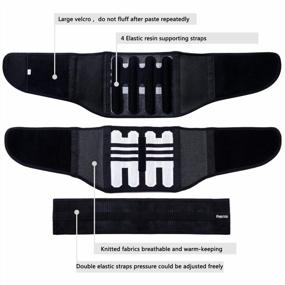 img 3 attached to Lower Back Pain Relief: Freetoo Back Brace With 4 Stays, Breathable Support & Custom Fit For Women Men - Anti-Skid Waist Belt!