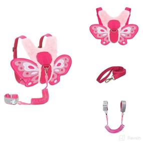 img 4 attached to 🦋 Toddler Kids Leash Plush Butterfly Harness Wrist Leashes – Keep Your Child Safe during Walks (Pink)