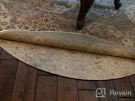 img 1 attached to RUGPADUSA Non-Slip Rug Pad - 6' Round - Felt + Rubber - Safe For All Floors - Modest Comfort review by Jason Bellman
