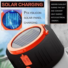 img 1 attached to Iztor Camping Lantern Portable LED Tent Light Multi-Function Waterproof Camping Lamp Solar And USB Charging Ultra Bright For Camping 5 Lighting Modes