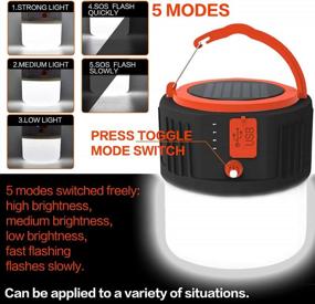 img 3 attached to Iztor Camping Lantern Portable LED Tent Light Multi-Function Waterproof Camping Lamp Solar And USB Charging Ultra Bright For Camping 5 Lighting Modes