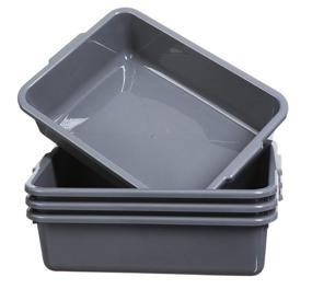 img 4 attached to 4 Pack Commercial Tubs Plastic Basin