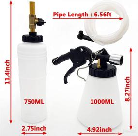 img 3 attached to 🔧 Auto Car Truck Motorcycle Brake Fluid Bleeder Tool Kit with Pneumatic Vacuum, Extractor, Refill Bottle, Master Cylinder Adapters, and Air Quick Plugs. Optimized for 90 to 120 PSI.