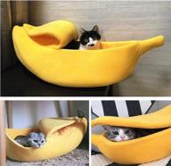 🍌 cuteness overload: guagll cute banana cat bed for small cats, dogs & rabbits - pet bed soft cat cuddle bed logo