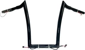 img 3 attached to Upgraded Gloss Black 14 Inch Rise Pre-Wired Meathook Monkey Ape 🏍️ Hanger Handlebars, 1 1/4 Inch Diameter, Ideal for 2015-2022 Harley Road Glide Motorcycles