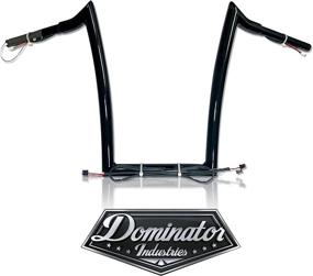 img 4 attached to Upgraded Gloss Black 14 Inch Rise Pre-Wired Meathook Monkey Ape 🏍️ Hanger Handlebars, 1 1/4 Inch Diameter, Ideal for 2015-2022 Harley Road Glide Motorcycles