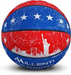 img 4 attached to High-Visibility American Flag Stars & Stripes Basketball By Millenti USA - Outdoor-Indoor Design For Easy Tracking, Patriotic US Basketball Size 29.5 In Red, White & Blue (BB0407RWB)