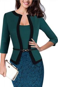 img 3 attached to Green Bodycon Pencil Dress For Women'S Official Wear, Work, Business And Party By Babyonlinedress (Size L)