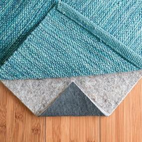 img 3 attached to RUGPADUSA Non-Slip Rug Pad - 6' Round - Felt + Rubber - Safe For All Floors - Modest Comfort