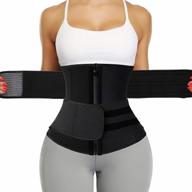 women's neoprene sauna waist trainer corset sweat belt for weight loss compression cincher band workout fitness back support логотип