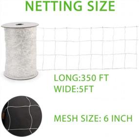 img 3 attached to Boost Plant Growth With Vensovo'S Heavy Duty Polyester Trellis Netting Roll - 5X350 Ft For High-Climbing Plants