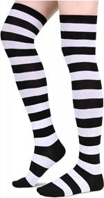 img 2 attached to Stylish Over The Knee Socks For Women And Teen Girls - Thigh High Comfort And Fashionable Over Knee Socks By Sockfun