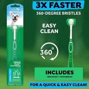 img 3 attached to TropiClean Fresh Breath Triple Flex Toothbrush For Small And Medium Canine Breeds -
