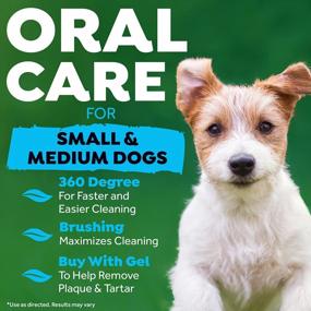 img 1 attached to TropiClean Fresh Breath Triple Flex Toothbrush For Small And Medium Canine Breeds -
