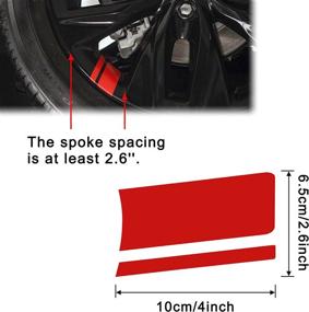 img 3 attached to TOMALL 6Pcs Wheel Rim Stripe Reflective Stickers For Car Vinyl Reflective Safety Decoration Stripe Universal Rim Decals For Bumper Fender Accessories (Red)
