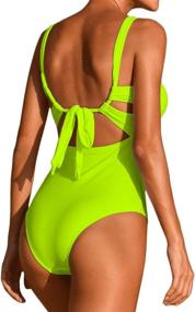 img 3 attached to Ioiom Swimsuits Waisted Bathing Monokini Women's Clothing ~ Swimsuits & Cover Ups