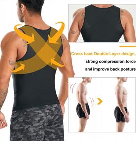 img 1 attached to Get A Slimmer Look With TAILONG Men'S Compression Body Shaper Vest