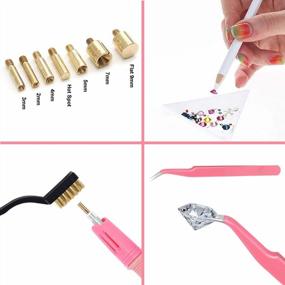 img 1 attached to Rhinestone Applicator with Various Tweezers for Precise Rhinestone Placement