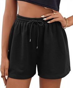 img 4 attached to 2023 EFAN Womens High Waisted Sweat Shorts - Casual, Comfy & Stylish!