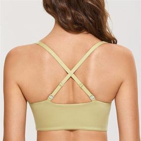 img 3 attached to 🌸 DOBREVA Women's Wirefree Bralette Longline: Ultimate Comfort for Lingerie, Sleep, and Lounge