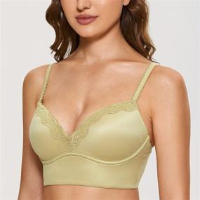 img 2 attached to 🌸 DOBREVA Women's Wirefree Bralette Longline: Ultimate Comfort for Lingerie, Sleep, and Lounge