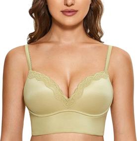 img 4 attached to 🌸 DOBREVA Women's Wirefree Bralette Longline: Ultimate Comfort for Lingerie, Sleep, and Lounge
