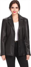 img 2 attached to BGSD Women Crystal Lambskin Leather Blazer - Regular, Plus & Petite Sizes