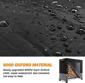 img 1 attached to 4Ft 600D Firewood Rack Cover - Waterproof, Windproof & UV Resistant For Outdoor Storage In All Seasons!