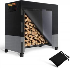 img 4 attached to 4Ft 600D Firewood Rack Cover - Waterproof, Windproof & UV Resistant For Outdoor Storage In All Seasons!