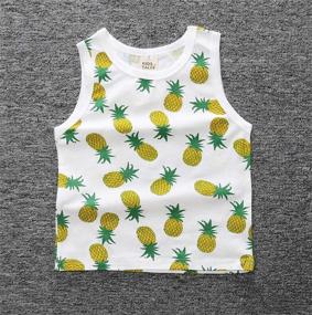 img 1 attached to 🍉 Summer Baby Fruit Printed Cotton Tank Tops Tee Shirts for 0-4 Years Old - BIGBUY