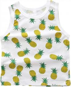 img 2 attached to 🍉 Summer Baby Fruit Printed Cotton Tank Tops Tee Shirts for 0-4 Years Old - BIGBUY