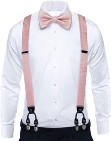 img 3 attached to Versatile DiBanGu Blush Suspenders: Stylish Y Shape Adjustable Men's Accessories for any Occasion