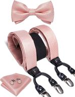 versatile dibangu blush suspenders: stylish y shape adjustable men's accessories for any occasion логотип