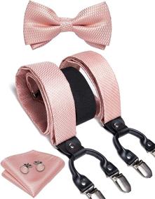 img 4 attached to Versatile DiBanGu Blush Suspenders: Stylish Y Shape Adjustable Men's Accessories for any Occasion