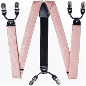 img 2 attached to Versatile DiBanGu Blush Suspenders: Stylish Y Shape Adjustable Men's Accessories for any Occasion