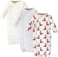 👶 organic cotton kimono gowns for baby girls by touched by nature logo