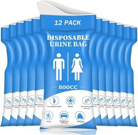 img 4 attached to 800ML Disposable Urinal Bag For Travel, Emergency Portable Pee And Vomit Bags (12 PCS) By DIBBATU - Unisex Urinal Toilet Bag Suitable For Camping, Traffic Jams, Pregnant Women, Patients & Kids