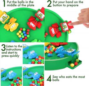 img 2 attached to Hungry Frogs Board Game For Kids Ages 3 And Up - Quick Reflexes Pre-School Game For 2 To 3 Players