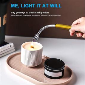 img 1 attached to 🕯️ Enhanced Azont Candle Lighter: USB Arc Technology, 360-Degree Soft Long Neck, Real-Time Battery Monitoring - Perfect for Indoor and Outdoor Use!