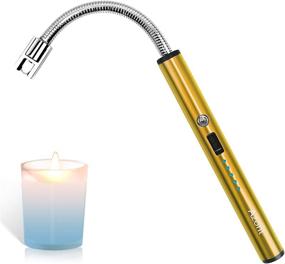 img 4 attached to 🕯️ Enhanced Azont Candle Lighter: USB Arc Technology, 360-Degree Soft Long Neck, Real-Time Battery Monitoring - Perfect for Indoor and Outdoor Use!