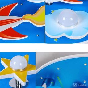 img 1 attached to LAKIQ Kids Room LED Ceiling Lights - Creative Cartoon Cloud Plane Star Flush Mount Light Fixture for Boys Girls Children's Room - Ceiling Light Fixture for Kids Bedroom (Style B)