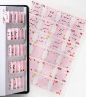 📅 diversebee laminated planner monthly tabs, 24 peel and stick tabs for notebooks: 12 month tabs, 12 blank tabs - calendar monthly tab stickers, monthly dividers (rose) logo