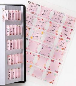 img 4 attached to 📅 DiverseBee Laminated Planner Monthly Tabs, 24 Peel and Stick Tabs for Notebooks: 12 Month Tabs, 12 Blank Tabs - Calendar Monthly Tab Stickers, Monthly Dividers (Rose)