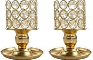 add glamour to your home with vincigant mini gold crystal candle holders - perfect for weddings and dinning table centerpieces логотип