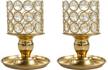 add glamour to your home with vincigant mini gold crystal candle holders - perfect for weddings and dinning table centerpieces logo